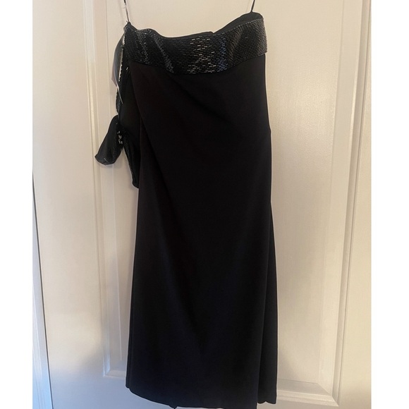 Jovani Strapless Top with Sequin Bow - Picture 4 of 5